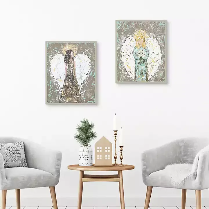 Blessed Angels Framed Art Prints, Set of 2