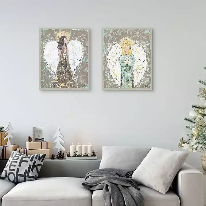 Blessed Angels Framed Art Prints, Set of 2