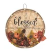 Blessed Basket Harvest Wreath Wall Plaque