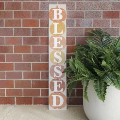 Blessed Colorful Pumpkins Fall Porch Board