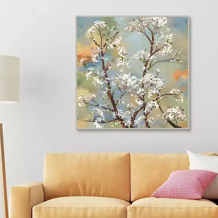 Blooming Branches Framed Canvas Art Print