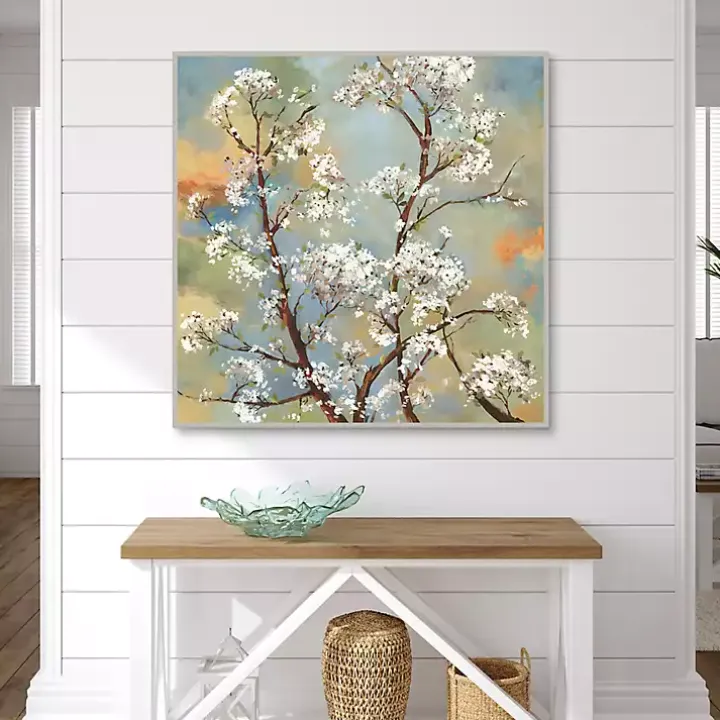 Blooming Branches Framed Canvas Art Print