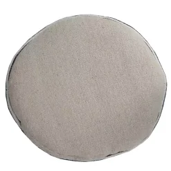 Blue & White Stripe Organic Cotton Pouf