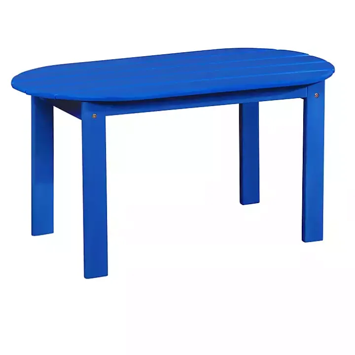 Blue Acacia Wood Outdoor Adirondack Table