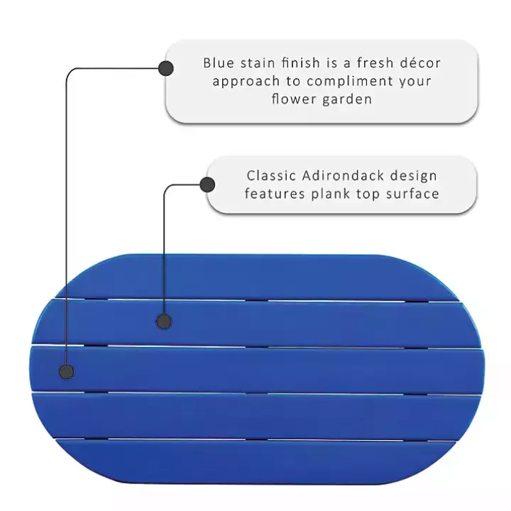 Blue Acacia Wood Outdoor Adirondack Table