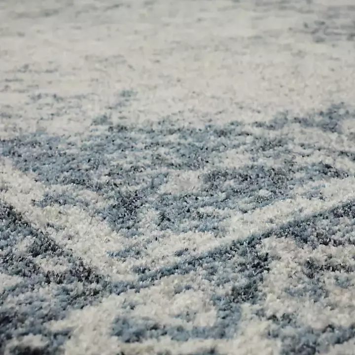 Blue and Cream Blackwell Runner, 2x8