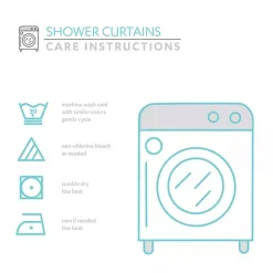 Blue and Gray Weeping Flower Shower Curtain