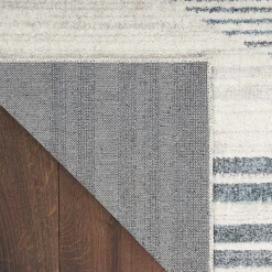 Blue and Ivory Linear Moons Runner, 2x12