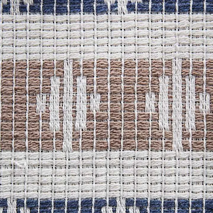 Blue and Stone Diamond Table Runner, 108 in.