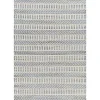Blue and White Chevron Jute Area Rug, 8x10