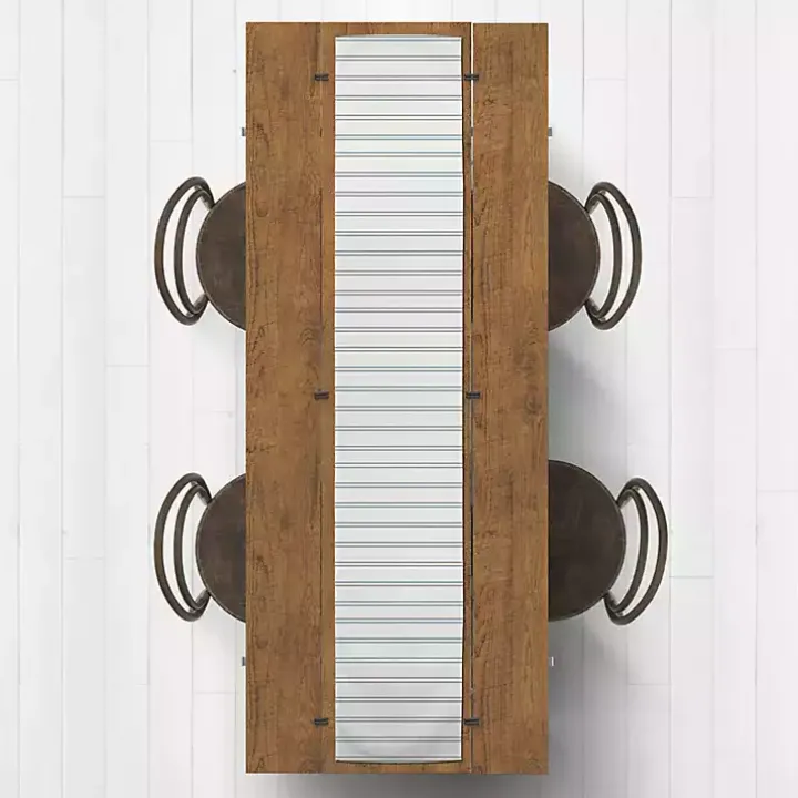 Blue and White Country Stripe Table Runner, 72 in.