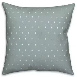 Blue and White French Country Outdoor Throw Pillow