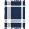 Blue and White Plaid Organic Cotton Throw