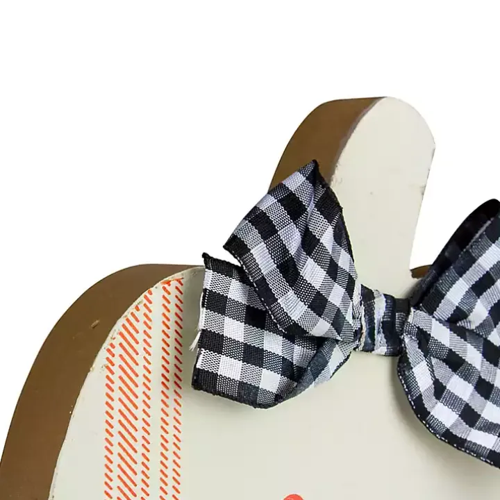 Blue and White Pumpkin Tabletop Signs, Set of 2