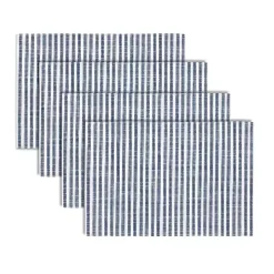 Blue and White Striped 4-pc. Placemat Set