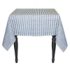 Blue and White Striped Tablecloth