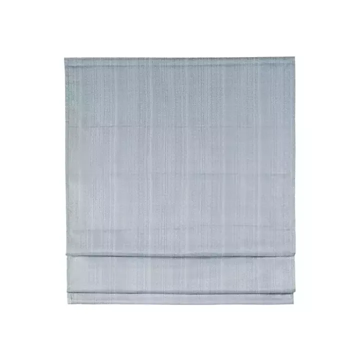 Blue Basketweave Cordless Roman Shade, 35 in.