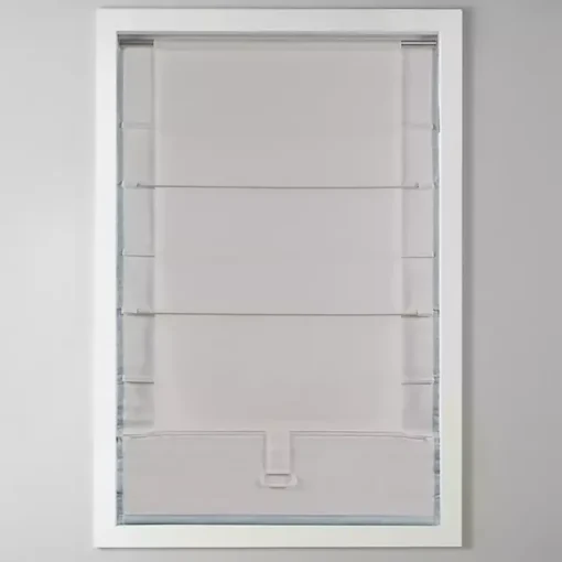 Blue Basketweave Cordless Roman Shade, 35 in.