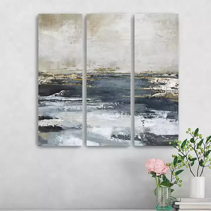 Blue Bay Canvas Art Prints, Set fof 3