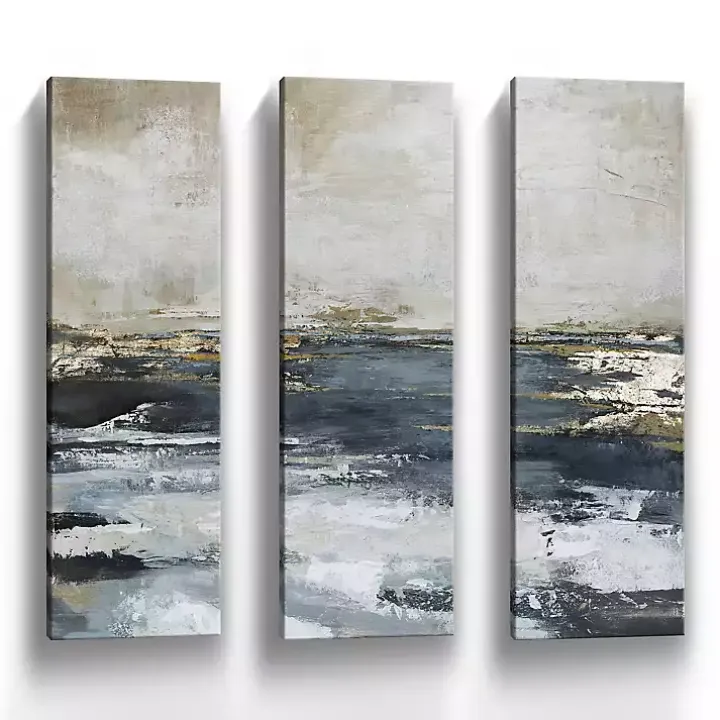 Blue Bay Canvas Art Prints, Set fof 3