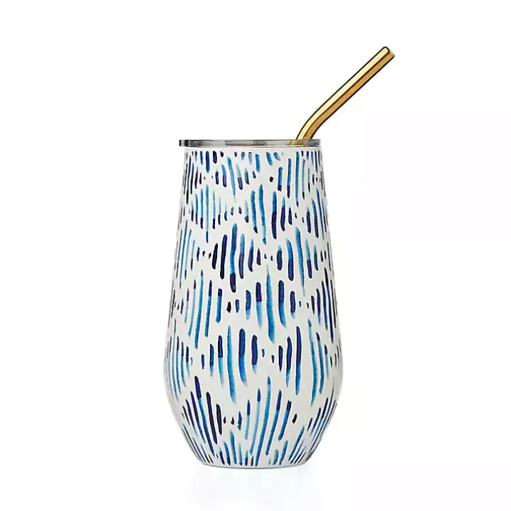 Blue Bay Ikat Insulated Wine Tumbler