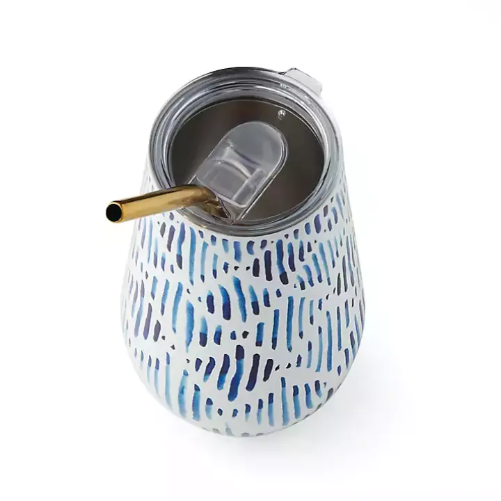 Blue Bay Ikat Insulated Wine Tumbler