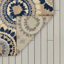 Blue Bliss Bay Outdoor Area Rug, 7x10