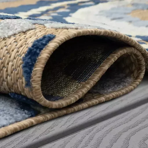 Blue Bliss Bay Outdoor Area Rug, 6x9