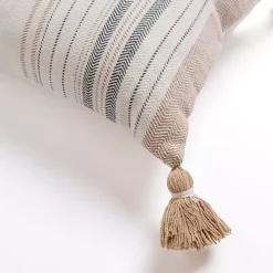 Blue Breezy Stripes Lumbar Pillow