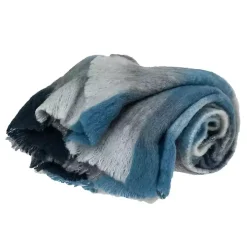 Blue Buffalo Check Wool Handloomed Throw