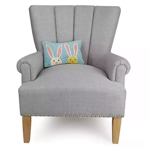 Blue Bunny and Chick Lumbar Pillow