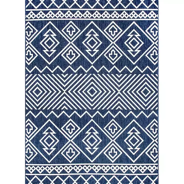 Blue Cassie Global Outdoor Area Rug, 5x8
