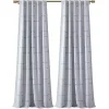 Blue Clipped Stripe Curtain Panel Set, 84 in.