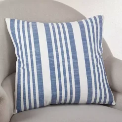 Blue Coastal Stripe Pillow