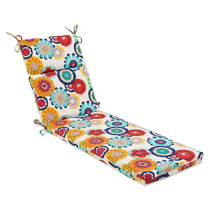 Blue Confetti Outdoor Chaise Cushion