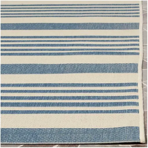 Blue Courcy Transitional Outdoor Accent Rug