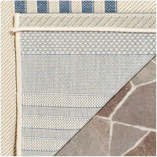 Blue Courcy Transitional Outdoor Accent Rug