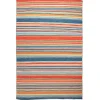 Blue Dhurri Stripe Indoor/Outdoor Area Rug, 7x9