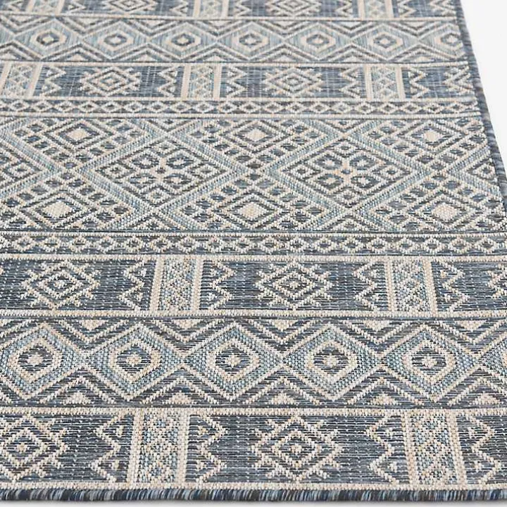 Blue Draya Indoor/Outdoor Area Rug, 5x7