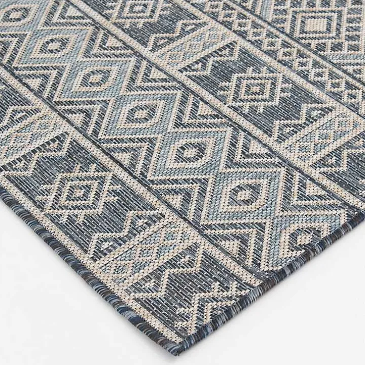Blue Draya Indoor/Outdoor Area Rug, 5x7