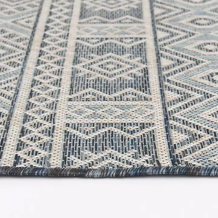 Blue Draya Indoor/Outdoor Area Rug, 5x7