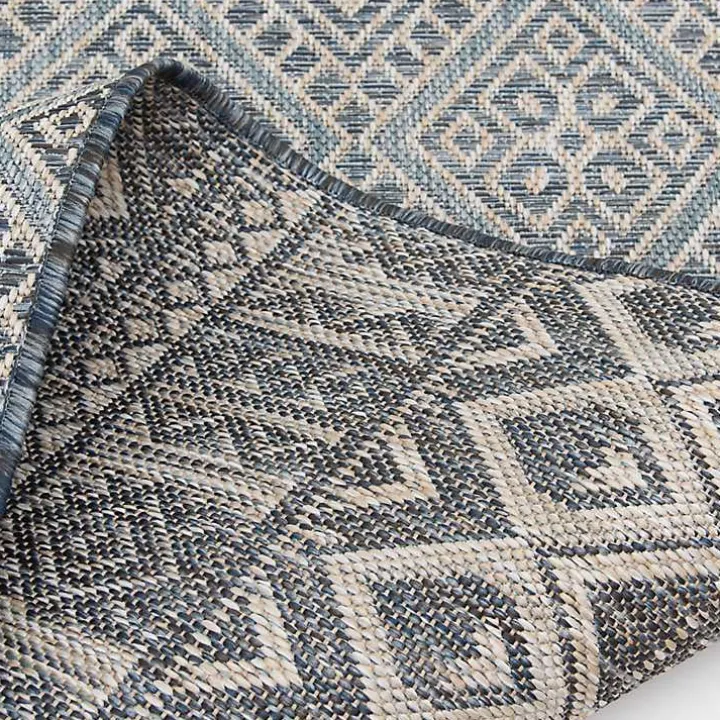 Blue Draya Indoor/Outdoor Area Rug, 5x7