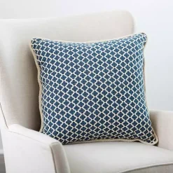 Blue Embroidered Claudia Pillow