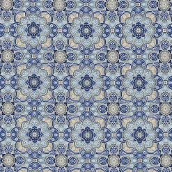 Blue Emilia Outdoor Curve Seat Cushion, Set of 2