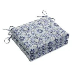 Blue Emilia Outdoor Seat Cushions, Set of 2