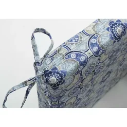 Blue Emilia Outdoor Seat Cushions, Set of 2