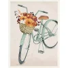 Blue Fall Bike Framed Art Print