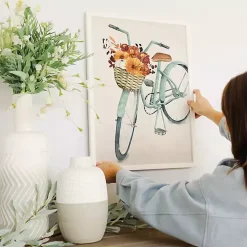 Blue Fall Bike Framed Art Print