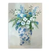 Blue Floral Jar Canvas Art Print