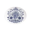 Blue Floral Turkey Oval Platter